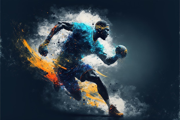 General sports wallpaper graphic effects post editing particles