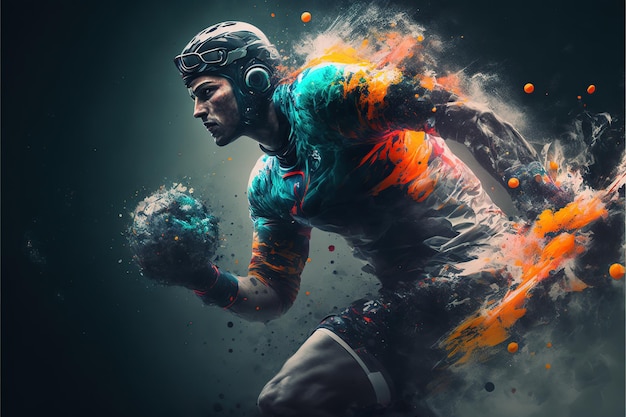 General sports wallpaper graphic effects post editing particles