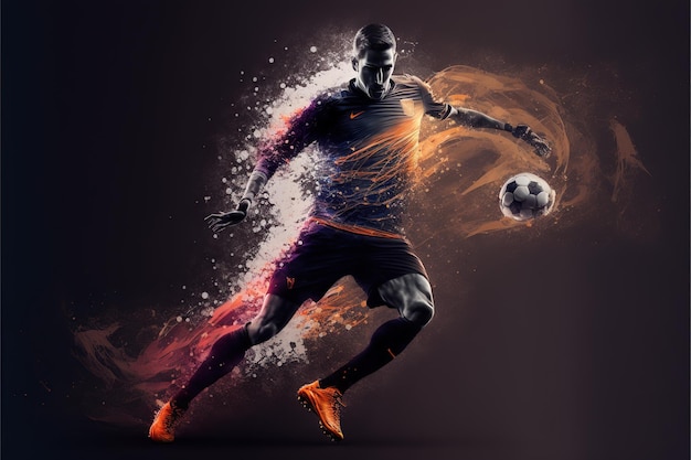 General sports wallpaper graphic effects post editing particles