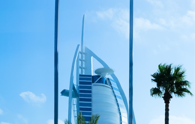 A general view of the world's first seven stars luxury hotel Burj Al Arab