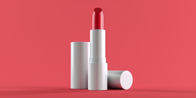 Generate a blank lipstick tube mockup with customizable colors and finishes