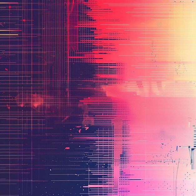 Photo generate gradient background with cyber or digital glitch