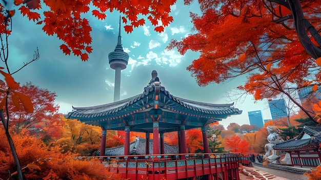 Generate images of Gyeongbokgung Palace Seoul South Korea