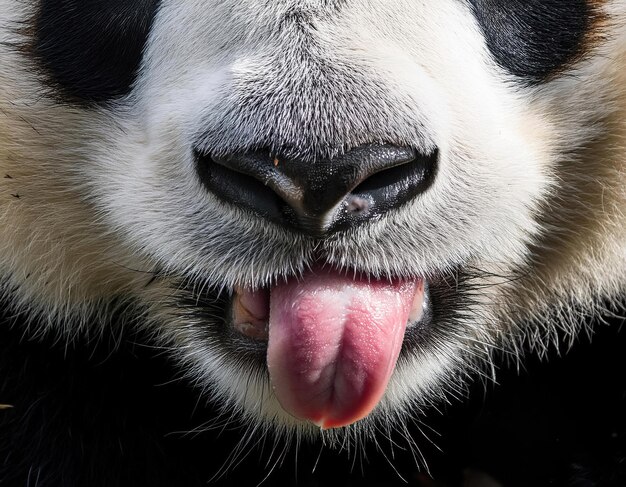 Photo generated image closeup of pandas tongue a surprisingly textured treat