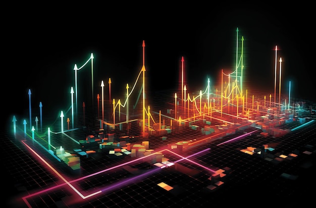 Generated with AI Representation of movements of financial or economic rises and falls