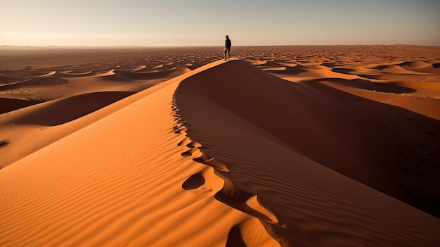 Generative AI allows a man to scale the tallest dune in the Moroccan desert