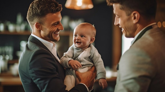 Generative AI allows two men to spend time with their little son