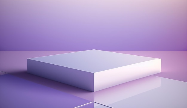 Generative AI Beautiful gradient scene landscape with light purple digital lavender color