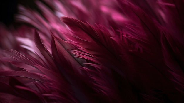 Generative AI Beautiful viva magenta pink closeup feathers photorealistic background