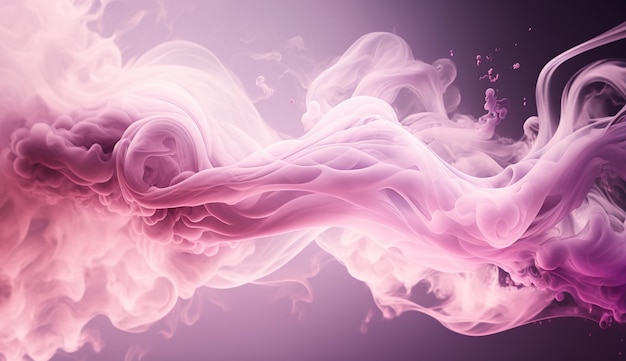 Generative AI Flowing light pink viva magenta smoke with splashes Soft fluid banner spring female