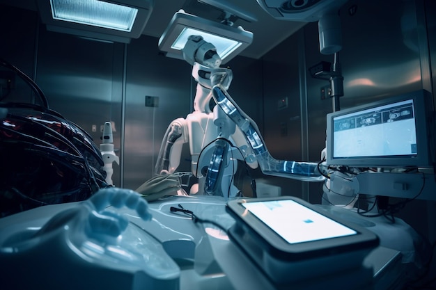 Generative ai of futuristic equipment and medical devices in hybrid operating room