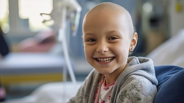 Generative AI hospitalised cancer patient smiling