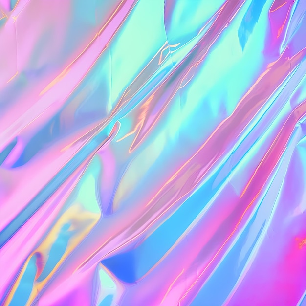 Generative Ai illustration Holographic Abstract soft pastel colors backdrop copy space