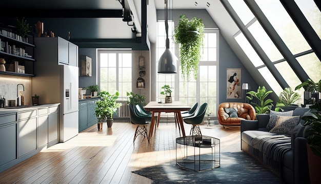 Generative AI and a luxury Scandinavian loft apartment