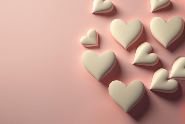 Generative ai origami paper heart valentine day greetings card