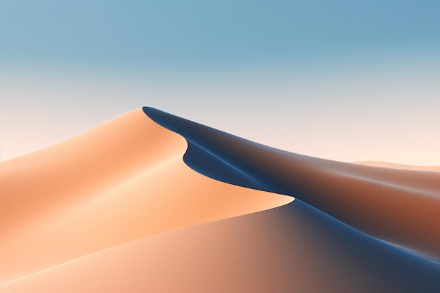 Generative ai picture image collage of desert sahara dunes beautiful landscape in sun morning sunshine