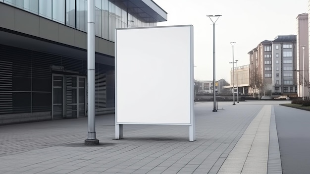 Generative AI Realistic street big billboard mock up blank for presentation advertising