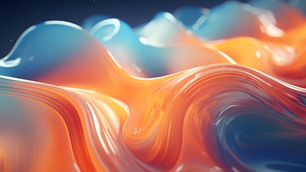 Generative AI Swirling fluid shapes inspired by nature generating an abstract background