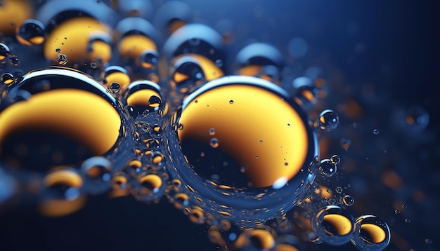 Generative AI technology abstract Water drop Background