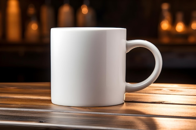 A Generous Cup of Coffee on a Wooden Tray