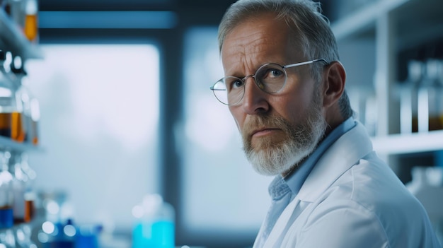 Geneticist in a research lab exploring the possibilities of genetic therapies