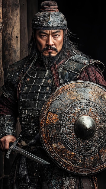 Genghis Khan A Powerful Figure Against the Canvas of His Empire