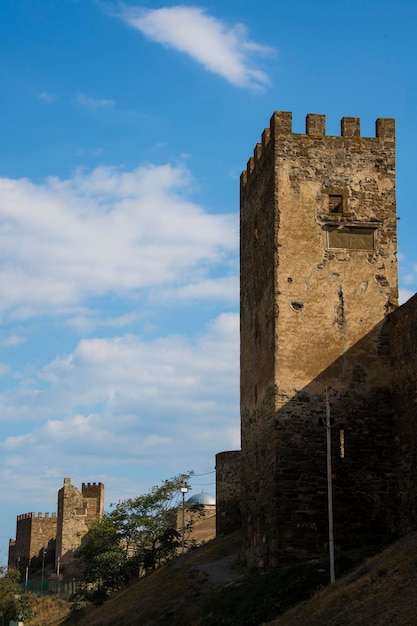 The Genoese fortress is a ancient fortress in the city of Sudak on the Crimean peninsula