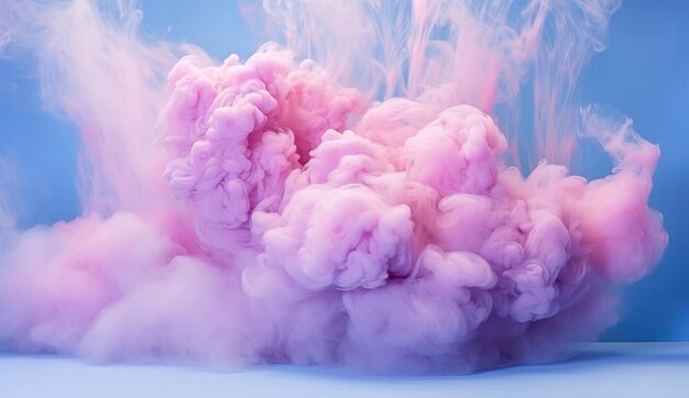 Gentle background with pink clouds and melting smoke