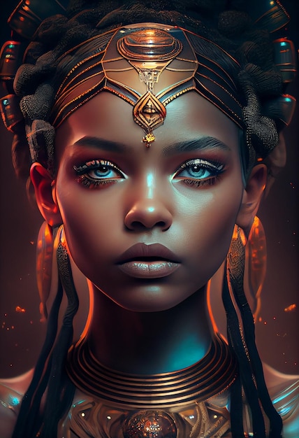 Gentle beautiful face of cleopatra