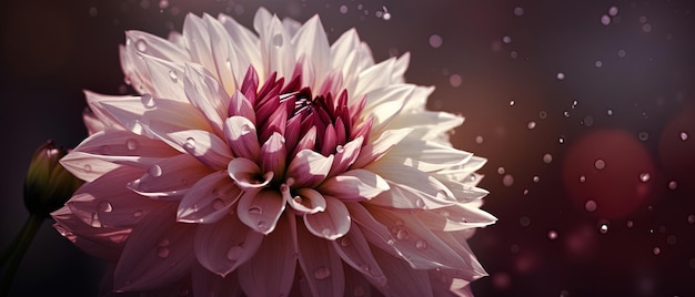 Gentle romance dahlia flower for valentine and wedding card