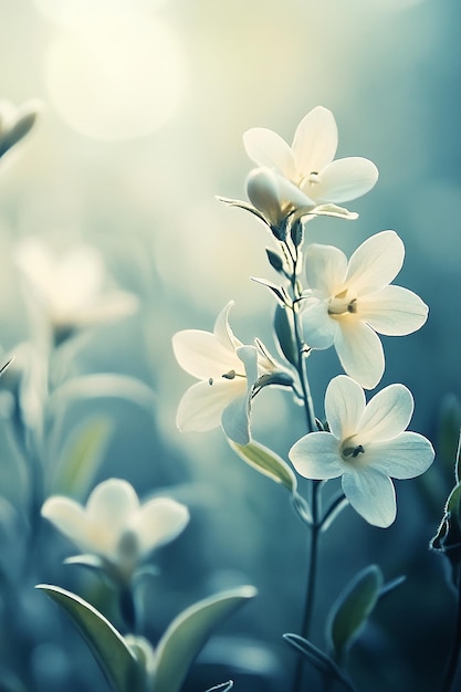 Photo gentle spring background with beautiful flowers