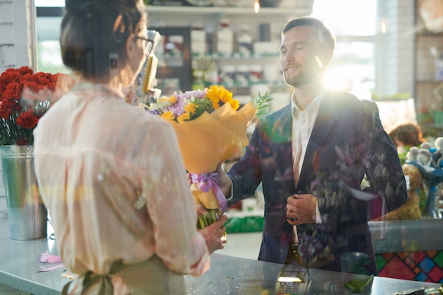 Gentleman Buying Flowers