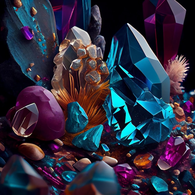 Geology gem crystals