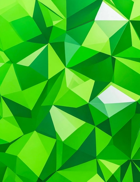 Geometric 2d graphic art green background