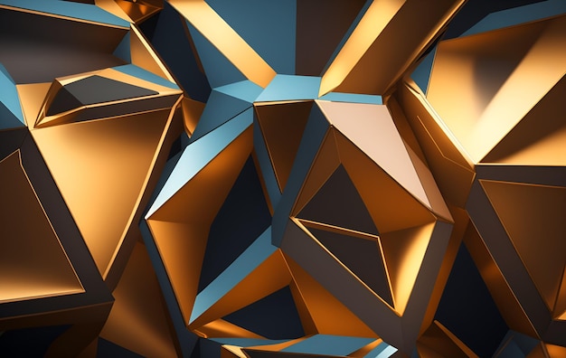 geometric 3d polygon colorful abstract shapes background