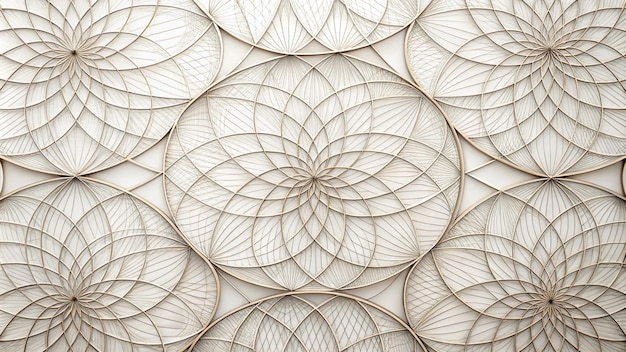 Photo geometric abstract art interlocking circles create intricate pattern