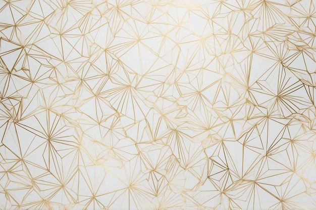 Geometric Abstract White and Gold Background