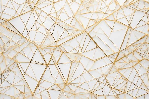 Geometric Abstract White and Gold Background