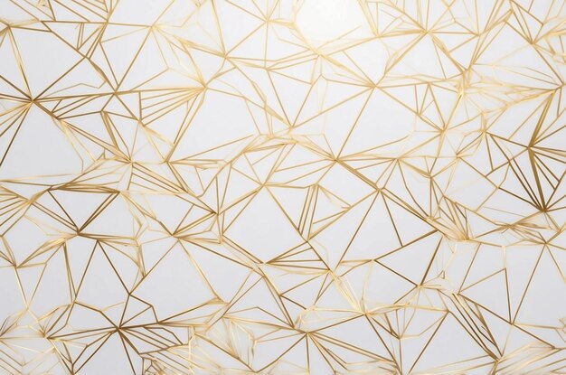 Geometric Abstract White and Gold Background