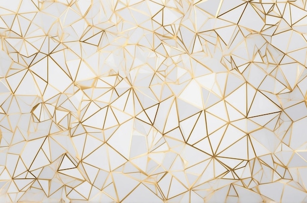 Geometric Abstract White and Gold Background