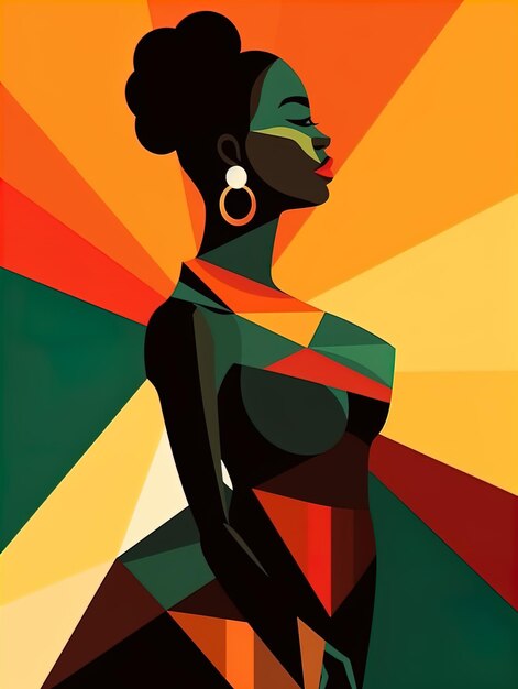 Geometric Art of African Woman