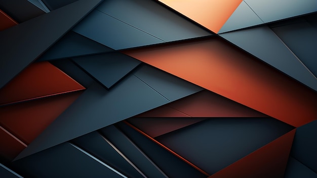 Geometric background with dark blue and orange angular shapes