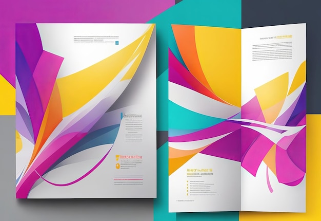 Geometric chapes tri fold brochure