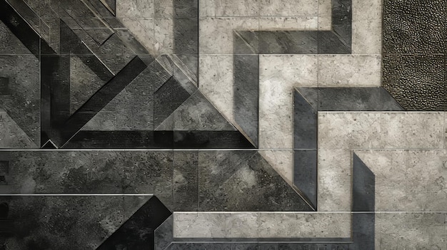 Geometric Concrete Elegance Abstract Architectural Design