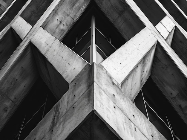 Photo geometric concrete structure