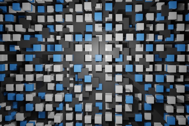 Geometric cube mosaic background