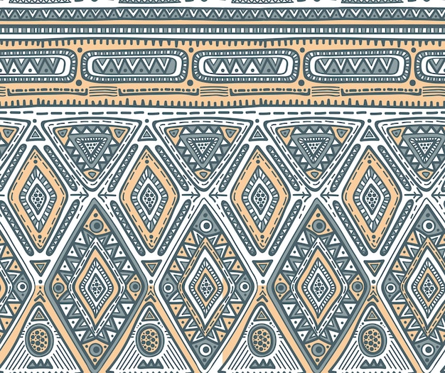 Photo geometric ethnic oriental seamless pattern traditional design