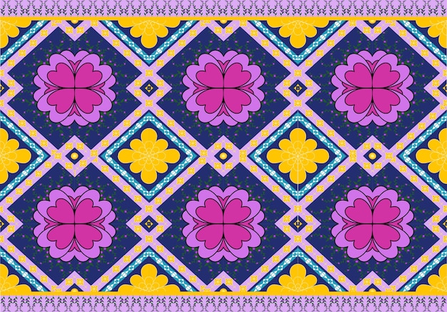 Geometric fabric patterns Abstract shapes pattern in ethnic style Vector style weaving concept