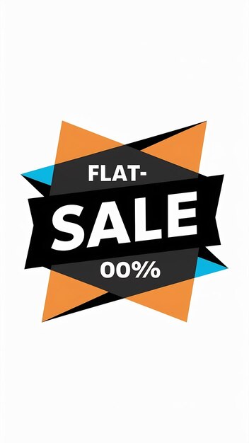 Photo geometric flat sale discount banner trendy shape promo sticker