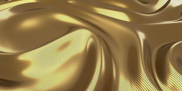 Geometric gold wave background